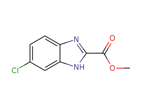 Molecular Structure of 113115-62-1 (6-CHLORO-1H-BENZOIMIDAZOLE-2-CARBOXYLIC ACID METHYL ESTER)