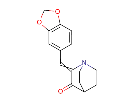 Molecular Structure of 111896-94-7 (2-(1,3-benzodioxol-5-ylmethylidene)-1-azabicyclo[2.2.2]octan-3-one)