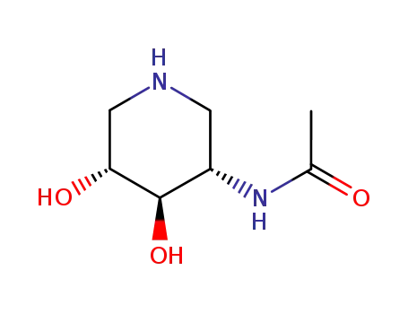 Molecular Structure of 111749-07-6 (5-acetamido-3,4-piperidinediol)