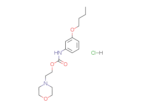 Molecular Structure of 112922-93-7 (2-morpholin-4-ylethyl (3-butoxyphenyl)carbamate hydrochloride)