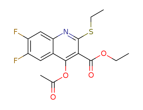 ETHYL 4-ACETOXY-6,7-DIFLUORO-2-(ETHYLTHIO)QUINOLINE-3-CA