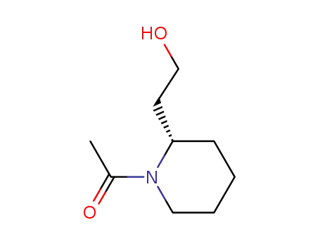 Molecular Structure of 118671-47-9 (2-Piperidineethanol, 1-acetyl- (9CI))