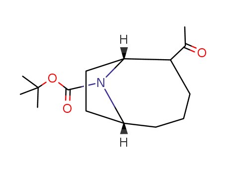 Molecular Structure of 112020-12-9 (tert-butyl 2-acetyl-9-azabicyclo[4.2.1]nonane-9-carboxylate)