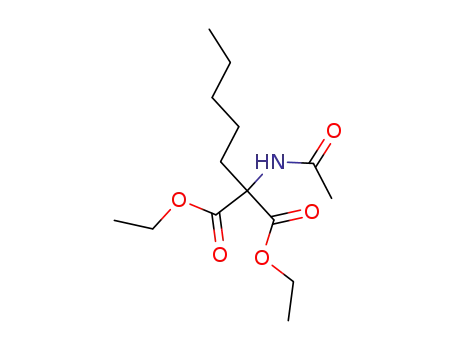 Molecular Structure of 5440-46-0 (diethyl 2-acetamido-2-pentyl-propanedioate)