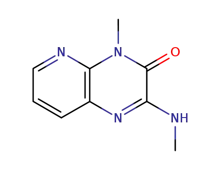 Molecular Structure of 112072-67-0 (Pyrido[2,3-b]pyrazin-3(4H)-one, 4-methyl-2-methylamino- (6CI))