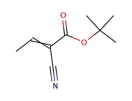 Molecular Structure of 1114-83-6 (tert-butyl (2E)-2-cyanobut-2-enoate)