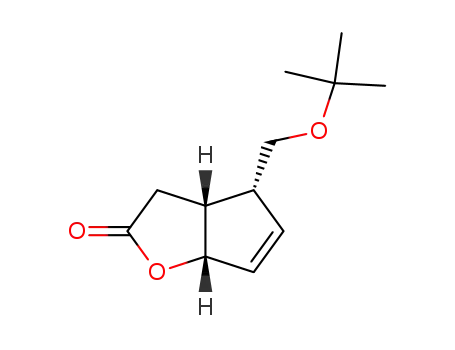 Molecular Structure of 479041-69-5 ((+)-(3aR,4R,6aS)-4-tert-butoxymethyl-3,3a,4,6a-tetrahydrocyclopenta[b]furan-2-one)
