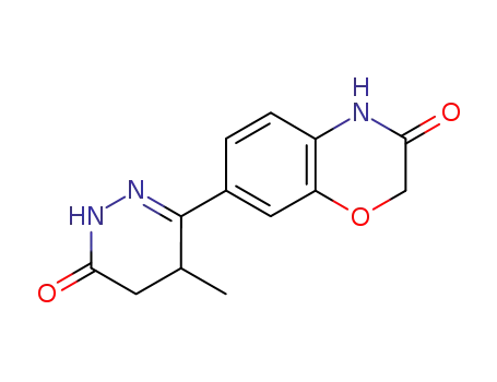 Molecular Structure of 112018-01-6 (7-[(1,4,5,6-Tetrahydro-4-methyl-6-oxopyridazin)-3-yl]-4H-1,4-benzoxazin-3(2H)-one)