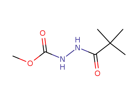 Molecular Structure of 112800-02-9 (Hydrazinecarboxylic  acid,  2-(2,2-dimethyl-1-oxopropyl)-,  methyl  ester  (9CI))