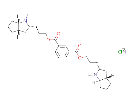 Molecular Structure of 125503-52-8 (3-[(2R,3aS,6aS)-1-methyloctahydrocyclopenta[b]pyrrol-2-yl]propyl 3-(1-methyloctahydrocyclopenta[b]pyrrol-2-yl)propyl benzene-1,3-dicarboxylate dihydrochloride)