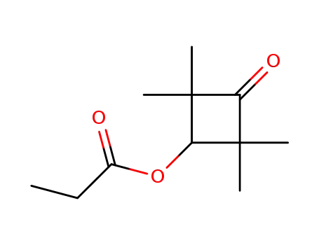 Molecular Structure of 1133-07-9 (2,2,4,4-tetramethyl-3-oxocyclobutyl propanoate)