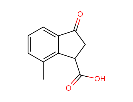 Molecular Structure of 1133-31-9 (7-methyl-3-oxo-2,3-dihydro-1H-indene-1-carboxylic acid)