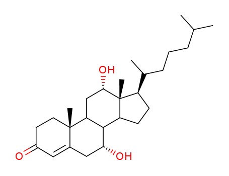 Cholest-4-en-3-one,7,12-dihydroxy-, (7a,12a)-