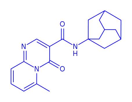 Molecular Structure of 125055-74-5 (6-methyl-4-oxo-N-tricyclo[3.3.1.1~3,7~]dec-1-yl-4H-pyrido[1,2-a]pyrimidine-3-carboxamide)