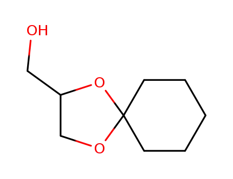 Molecular Structure of 4167-35-5 (1,4-dioxaspiro[4.5]dec-2-ylmethanol)