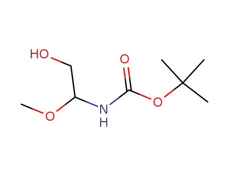 Molecular Structure of 113525-88-5 (Carbamic acid, (2-hydroxy-1-methoxyethyl)-, 1,1-dimethylethyl ester (9CI))