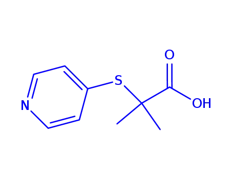 Propanoic acid, 2-methyl-2-(4-pyridinylthio)- (9CI)