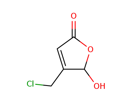 Molecular Structure of 125974-06-3 (4-(CHLOROMETHYL)-5-HYDROXY-2(5H)-FURANONE)