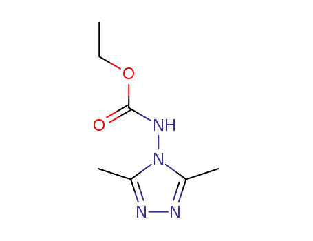 Molecular Structure of 182929-48-2 (Carbamic  acid,  (3,5-dimethyl-4H-1,2,4-triazol-4-yl)-,  ethyl  ester  (9CI))