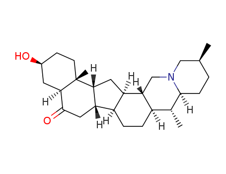 Molecular Structure of 150133-32-7 (Cevan-6-one,3-hydroxy-, (3b,5a,17b,20b,22b)- (9CI))