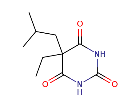 Molecular Structure of 1135-61-1 (5-ethyl-5-isobutylbarbituric acid)