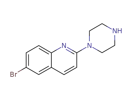 Molecular Structure of 124782-95-2 (6-BROMO-2-PIPERAZIN-1-YL-QUINOLINE)