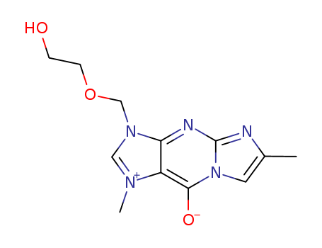 1H-Imidazo[1,2-a]purinium,9-hydroxy-3-[(2-hydroxyethoxy)methyl]-1,6-dimethyl-, inner salt