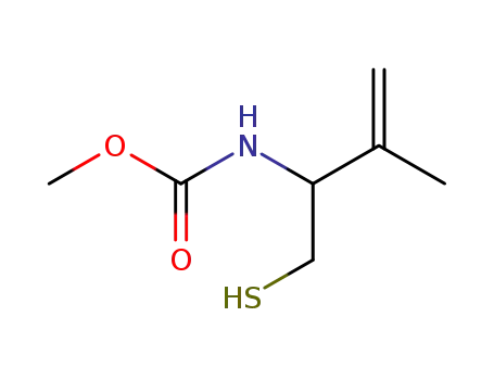 Molecular Structure of 114087-09-1 (Carbamic  acid,  [1-(mercaptomethyl)-2-methyl-2-propenyl]-,  methyl  ester  (9CI))