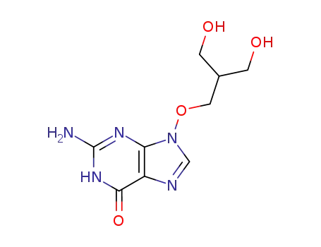 Molecular Structure of 114809-39-1 (2-amino-9-[3-hydroxy-2-(hydroxymethyl)propoxy]-3,9-dihydro-6H-purin-6-one)
