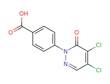 Molecular Structure of 1147-64-4 (4-(4,5-DICHLORO-6-OXOPYRIDAZIN-1(6H)-YL)BENZOIC ACID)