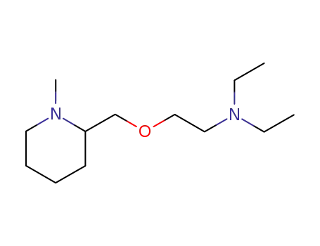 Molecular Structure of 113750-11-1 (N,N-diethyl-2-[(1-methylpiperidin-2-yl)methoxy]ethanamine)