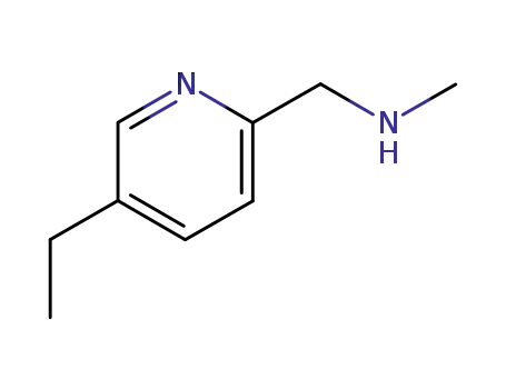 Molecular Structure of 114366-10-8 (2-Pyridinemethanamine,5-ethyl-N-methyl-(9CI))