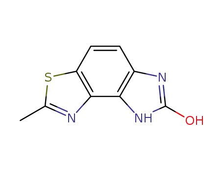 Molecular Structure of 113895-39-9 (6H-Imidazo[4,5-e]benzothiazol-7-ol,2-methyl-(6CI))