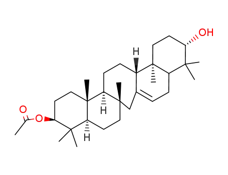 Molecular Structure of 1260-05-5 (C(14a)-Homo-27-norgammacer-14-ene-3β,21β-diol 3-acetate)