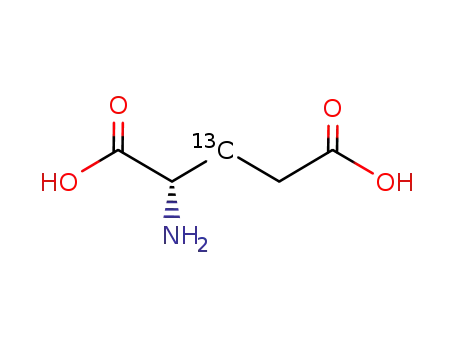Molecular Structure of 115473-51-3 (L-Glutamic-3-13C acid)