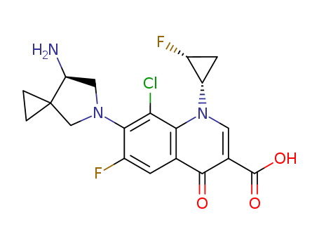 3-Quinolinecarboxylic acid, 7-[(7S)-7-aMino-5-azaspiro[2.4]hept-5-yl]-8-chloro-6-fluoro-1-[(1R,2S)-2-fluorocyclopropyl]-1,4-dihydro-4-oxo-, rel-