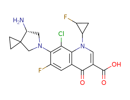 7-[(7R)-7-Amino-5-azaspiro[2.4]hept-5-yl]-8-chloro-6-fluoro-1-[(1S,2R)-2-fluorocyclopropyl]-1,4-dihydro-4-oxo-3-quinolinecarboxylic acid