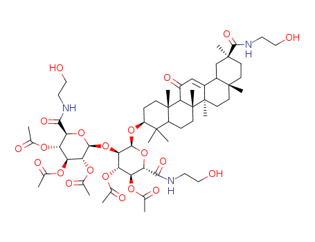 a-D-Glucopyranosiduronamide, (3b,20b)-29-[(2-hydroxyethyl)amino]-11,29-dioxoolean-12-en-3-ylN-(2-hydroxyethyl)-2-O-[2,3,4-tri-O-acetyl-N-(2-hydroxyethyl)-b-D-glucopyranuronamidosyl]-,3,4-diacetate (9C