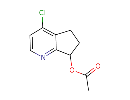 Molecular Structure of 945666-87-5 (4-chloro-6,7-dihydro-5H-cyclopenta[b]pyridin-7-yl acetate)