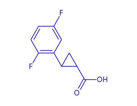 Molecular Structure of 1157698-34-4 (2-(2,5-difluorophenyl)cyclopropanecarboxylic acid)