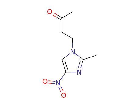 Molecular Structure of 126664-28-6 (4-(2-METHYL-4-NITRO-1H-IMIDAZOL-1-YL)BUTAN-2-ONE)