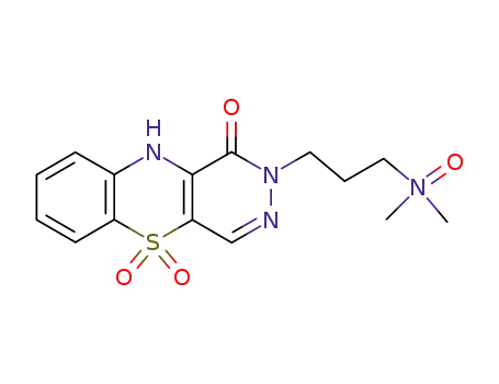Molecular Structure of 126598-47-8 (2-{3-[hydroxy(methyl)amino]butyl}-2,3-dihydro-1H-pyridazino[4,5-b][1,4]benzothiazin-1-one 5,5-dioxide)
