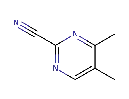 Molecular Structure of 114969-77-6 (2-Pyrimidinecarbonitrile, 4,5-dimethyl- (9CI))