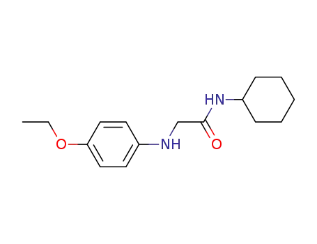 Molecular Structure of 1155-58-4 (N-cyclohexyl-N~2~-(4-ethoxyphenyl)glycinamide)