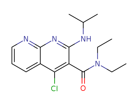 126567-80-4,4-chloro-N,N-diethyl-2-[(1-methylethyl)amino]-1,8-naphthyridine-3-carboxamide,