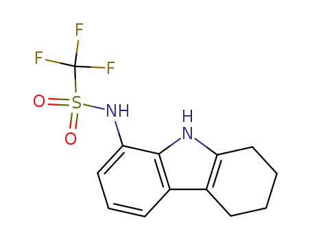 Molecular Structure of 114991-54-7 (1,1,1-trifluoro-N-(2,3,4,9-tetrahydro-1H-carbazol-8-yl)methanesulfonamide)