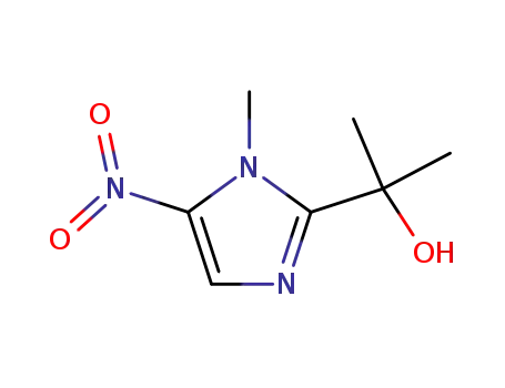 Molecular Structure of 35175-14-5 (2-(1-METHYL-5-NITRO-1H-IMIDAZOL-2-YL)-PROPAN-2-OL)