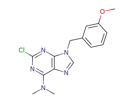 Molecular Structure of 115204-68-7 (2-chloro-9-(3-methoxybenzyl)-N,N-dimethyl-9H-purin-6-amine)