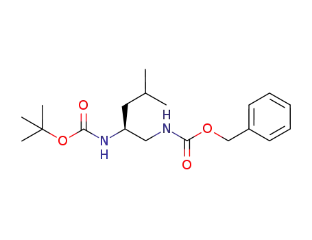 Molecular Structure of 115654-39-2 ((S)-1-CBZ-AMINO-2-BOC-AMINO-4-METHYLPENTANE)