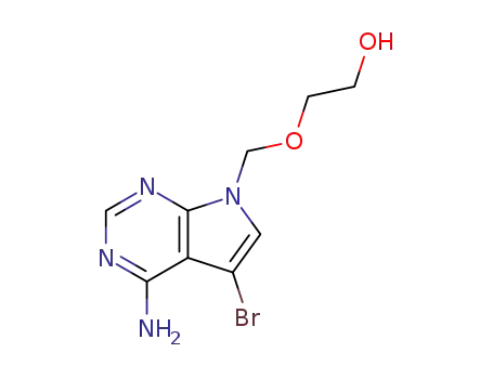 Molecular Structure of 115093-88-4 (4-amino-5-bromo-7-(2-hydroxyethoxymethyl)pyrrolo(2,3-d)pyrimidine)